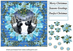 Christmas Scotties card front 7