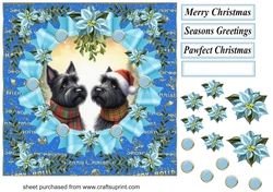 Christmas Scotties card front 10