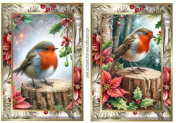 2 Christmas robin card fronts 1