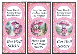 3 Get Well Soon Westie card fronts/toppers2