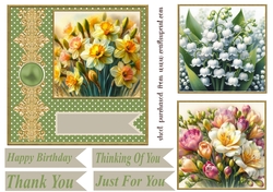 Flower bouquet card front