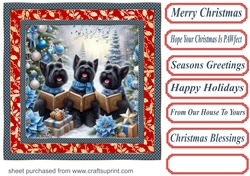 Christmas carol pups card front 2