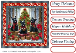 Christmas carol pups card front 3