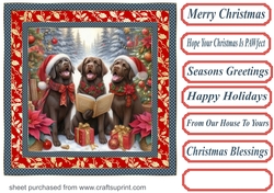 Christmas carol pups card front 4