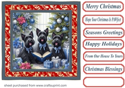 Christmas carol pups card front 5