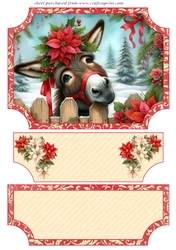 Poinsettia donkey easel topper and layered stopper(no base) 1