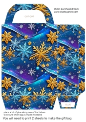 Blue snow gift bag 2
