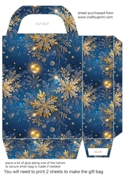Blue snow gift bag 7