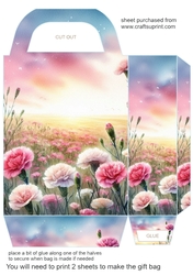 Carnation scene gift bag