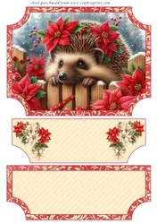 Poinsettia hedgehog easel topper and layered stopper (no base)1