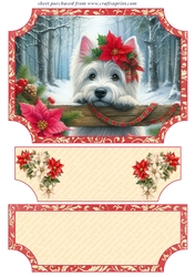 Poinsettia Westie easel topper and layered stopper(no base)1