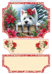 Poinsettia Westie easel topper and layered stopper(no base)2