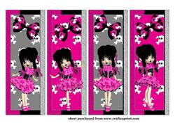 Punk Girl Bookmarks or Dl Toppers