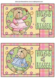 2 Hugs and Kisses Bear Toppers Set 2