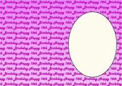 Pink 18th Birthday Insert