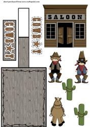 Cowboy Build Your Own Easel Card 1