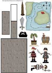 Build Your Own Pirate Easel Card 1