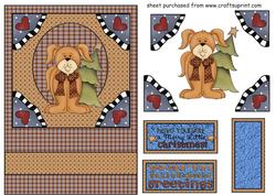 Cute Puppy Christmas Card Front 1