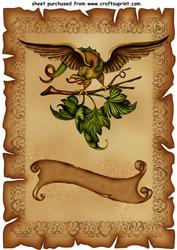 Eagle on Parchment Topper 1