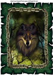 Wolf on Parchment Topper(port)1