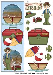 Fishing Theme Topper/card Front