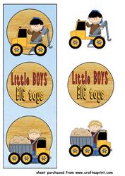 Little Boys Big Toys Topper/card Front 1