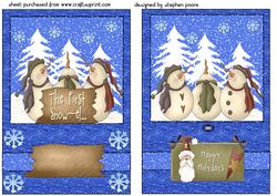 2 Snowman Christmas Card Fronts