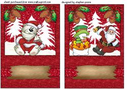 Polar Santa and One to Many Sherries Santa Card Fronts