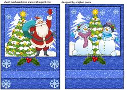 Sant and Snow Couple Card Fronts