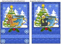 2 Blue Winter Warmer Card Fronts