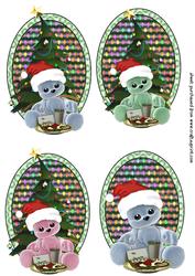 4 Christmas Plushie Teddy Toppes