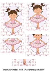 Little Ballerina Girl Bottom Stacker Topper