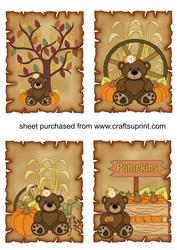 4 Autumn Bear Toppers