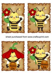 4 Cute Honey Bee Toppers