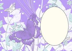 Lilac Floral Butterfly Insert 2