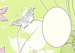 Pea Green Floral Butterfly Insert 1