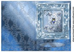 Blue Butterfly Cut and Fold Card
