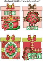 4 Floral Christmas Toppers