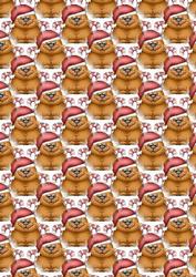 Red Christmas Cat Backing Sheet 5