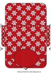 Red Snowflake Money/voucher Wallet Blank