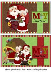 2 Santa and Mrs Claus Toppers 2