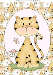 Cute Floral Cat Topper 3