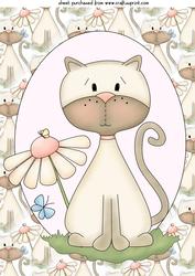 Cute Floral Cat Topper 4