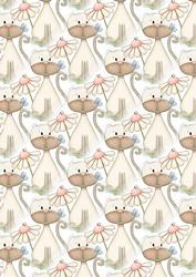 Cute Floral Cat Backing Sheet 4