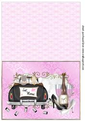 Female Civil Wedding Cut and Fold Card 1