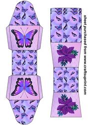 Purple Floral Buttefly Gift Box