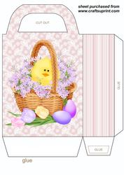 Pink Easter Chick Gift Bag