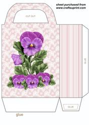Purple Pansy Gift Bag