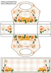 Orange Pansy Gift Basket with Topper/bookmark