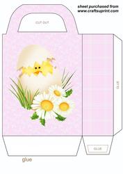 Pink Easter Chick Gift Bag